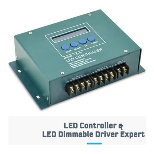 DMX 512 controller 8A*3ch 288~576W 12-24VDC RJ45 Button Constant Voltage DMX Decoder CT310