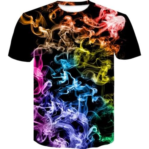 Psychedelic 3d Print tshirt Graffiti Art Unisex clothing T shirt dizziness Short sleeve Personality teens t shirt anime tops