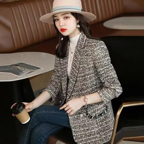 Huapang-Lsl Women's Tweed Blazers
