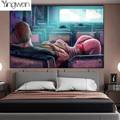 Sexy Picture Couple In Love Diy Diamond Painting Cross Stitch 5D Full Diamond Embroidery Mosaic Passion Man And Woman Home Decor