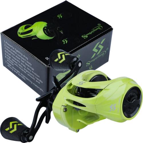 Sougayilang Baitcasting Reels New Profile Design Fishing Reel 17.6 Lbs Carbon Fiber Drag 9+1 Stainless Steel Bearings 8.0:1