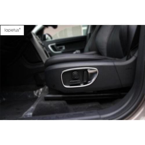 Lapetus Accessories For Jaguar XE 2016 2017 2018 2019 Side Seat Adjustment Button Switch Frame Molding Cover Kit Trim 2 Pcs ABS