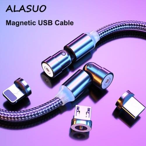 Magnetic Micro USB Cable Magnet Plug Type C Charge 3 In 1 Cord for iPhone Huawei Samsung XiaoMi Magnet Charge Wire