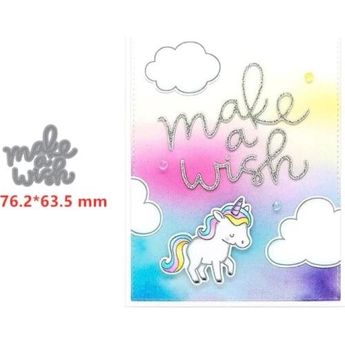 Metal cutting dies make a wish words cut die mold Scrapbook cards making paper craft knife mould dies new 2019 diecuts