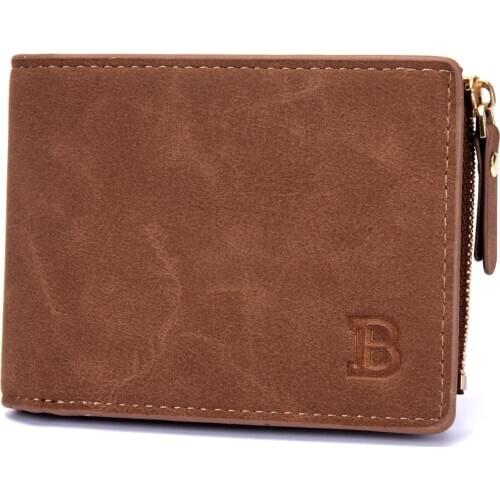 Fashion Mens Multi-card Position Photo Purse Coin Purse Money Clip Dollar Bag PU Leather Wallet Business ID Card Holder