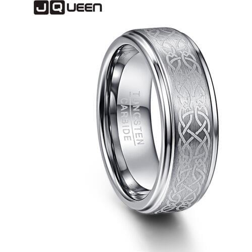 Geometric Lines 8mm Width Men Rings 100% Tungsten Carbide Wedding Bands Gift Anillos para hombres Pierscienie Drop shipping