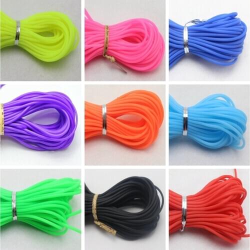 10 Meter 2mm Soft Hollow Rubber Tubing Jewelry Cord Cover Memory Wire