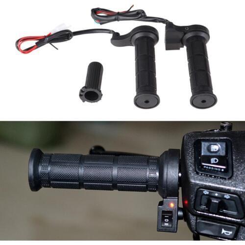 22mm Motorcycle Heating Grips Heat Fast Handlebars Molded ATV Warmers Motorbike Heating Handle Heated Grips Set