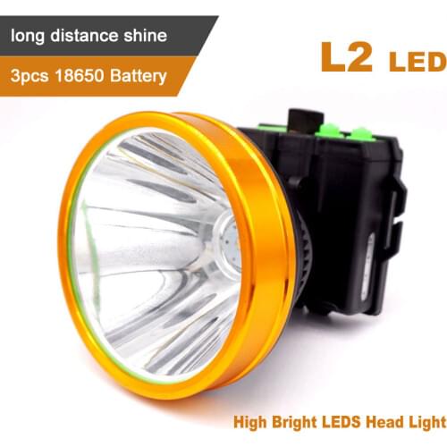 Wholesale L2 LED Head Light 3pcs 18650 Battery Rechargeable Portable Headlamp Waterproof Outdoor Flashlight for Fire Emergency