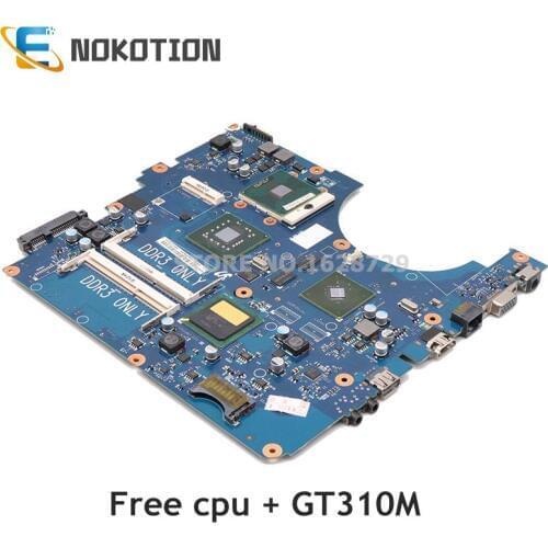 NOKOTION For Samsung NP-R530 R530 Laptop motherboard BA92-06345A BA92-06345B Mainboard GT310M GPU Free CPU