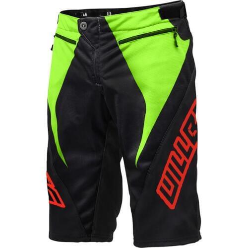 NEW 2018 WillBros Black Green Sprint Shorts DH MX MTB BMX Racing Off-Road Downhill Gear