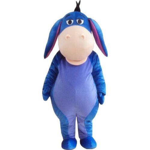 New adult Blue Eeyore Donkey Mascot Costume Bear Friend Donkey Halloween gift costume Ship to your Door