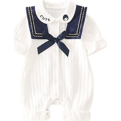 Newborn baby clothes, female baby, autumn clothes, long-sleeved one-piece, princess autumn super cute foreign style romper