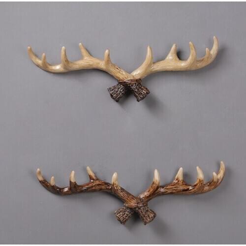 Wholesale creative resin antler wall decoration wall hanging home living room porch clothing store wall clothes hook