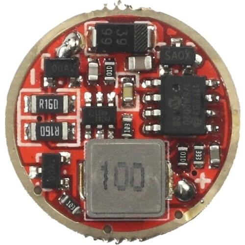 P2500 20mm 3V-9V 1 or 2 cells 2800mA Buck Driver Board for LED Flashlight DIY Circuit (1 PC)