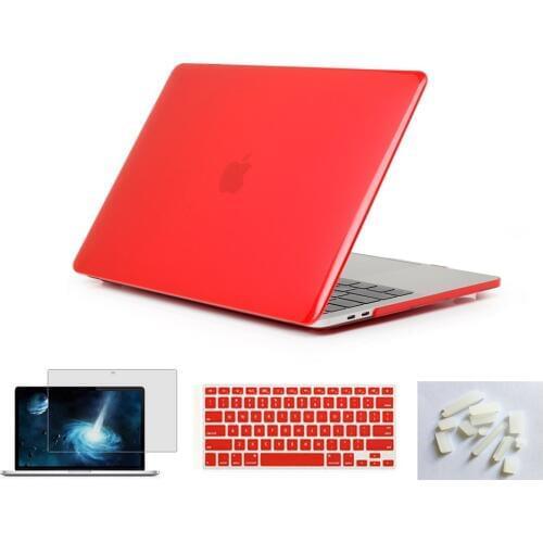 Rubberized Hard Case Keyboard Skin Cover +Screen Protector+Dust plug for Apple Macbook Pro 13/15 Air 13/11 Inch 12" 13.3" 15.4"