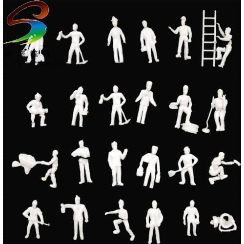 Prt1:87 Well Unpainted Figures Workers People HO Scale 100pcs