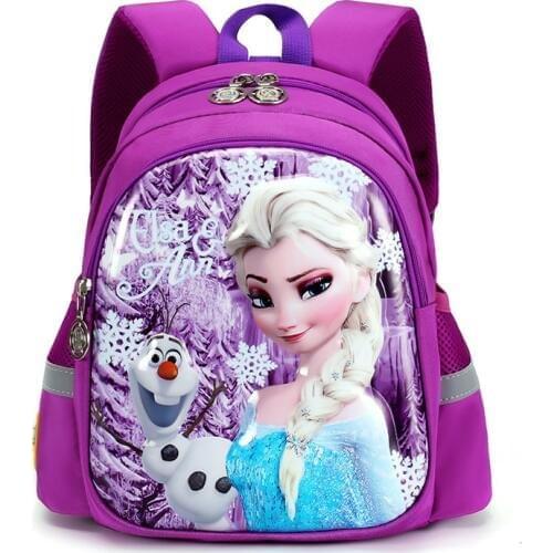 Disney new kindergarten school bag cartoon boys girls baby childrens backpack cute elsa anna child backpack girls bags