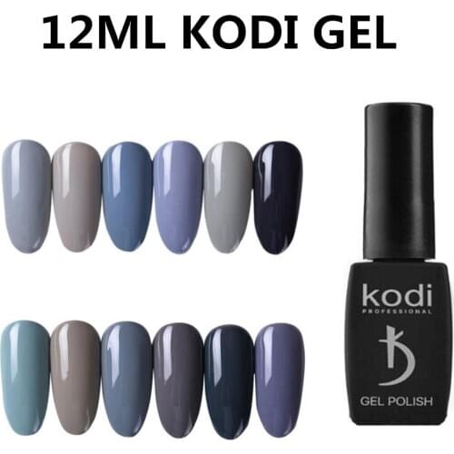 Kodi 12ml Gray Series Gel Nail Polish Soak Off UV/LED Nail Gel Semi Permanent Nail Art Gel Lacquer Vernis