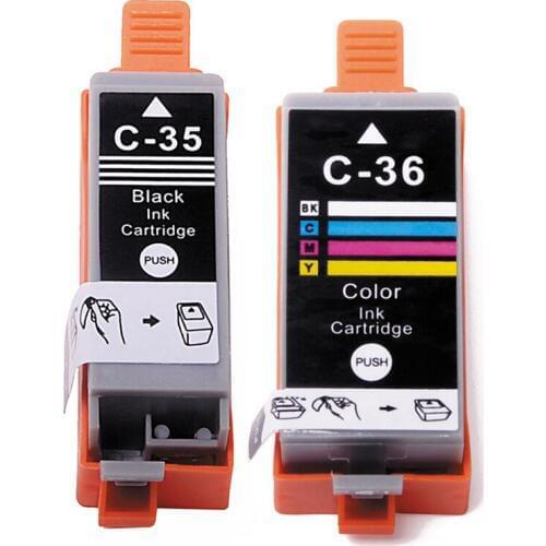 Vilaxh PGI-35 CLI-36 Ink Cartridge For Canon PGI35 CLI36 Pixma IP100B IP100 mini260 mini320 Printer