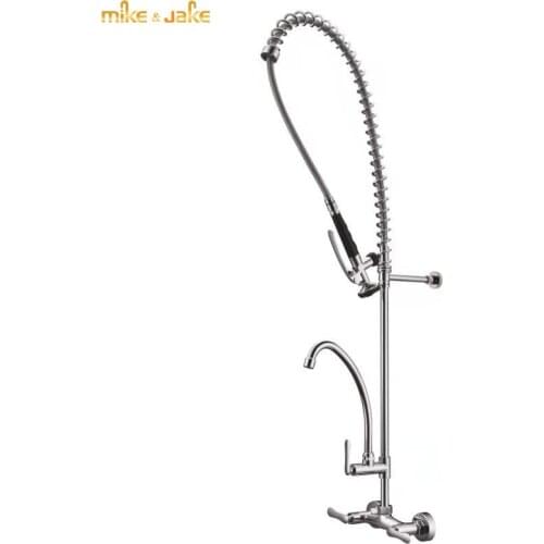 Pull down Commercial wall type kitchen faucet industrial kitchen faucets big kitchen tap hot and cold mixer Commercial sink tap