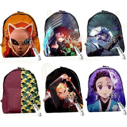 Demon Slayer 3d Print Japanese Anime School Bag Backpack Kimetsu No Yaiba Kamado Nezuko Agatsuma Shoulder Backpack