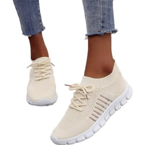 2021 Summer Light Mesh Breathable Female Running Shoes Womens Sneakers Spring Ladies Flat Shoes Casual Women Vulcanized Women
