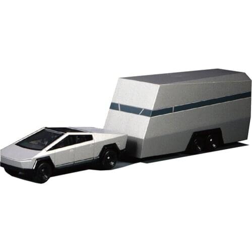 1/64 TESLA Cybertruck limited edition Car die-cast Model Concept Electric Pickup Trailer Set Collection Toys
