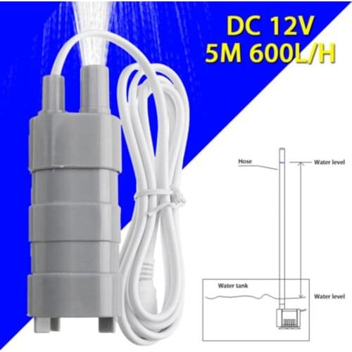 Pro 600 L/H DC 12V Brushless Submersible Water Pump 5M Fish Pond JT550& TE485 LJ