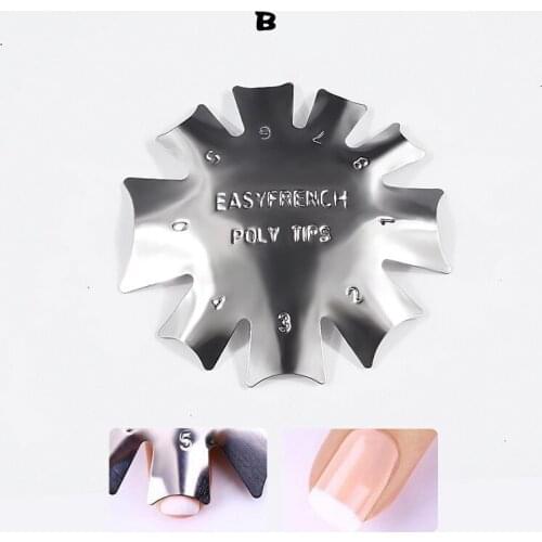 1pcs Line Edge Easy French Smile Cut Nail Stencil Cutter Trimmer Clipper Professional Files Poly Tips Gel Nail Manicure Tool