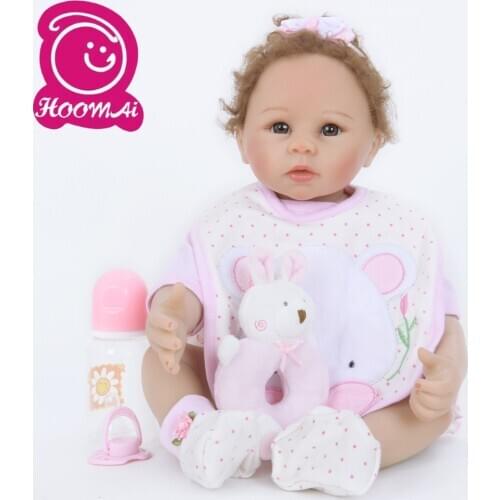 18 Inch Exclusive Bebe Reborn Doll Soft Silicone Cotton Body Lifelike Realistic Baby Toy 45CM Cute Doll For Kids Christmas Gifts