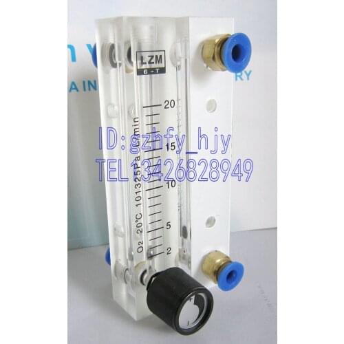 2~20L/min LZM-6T O2 square oxygen bar adjustable small flowmeter oxygen flowmeter
