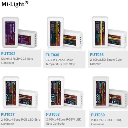 2.4G RF Wireless single color dimmer CCT RGB RGBW DMX512 RGB+CCT FUT035 FUT036 FUT037 FUT038 FUT039 FUTD02 led strip controller