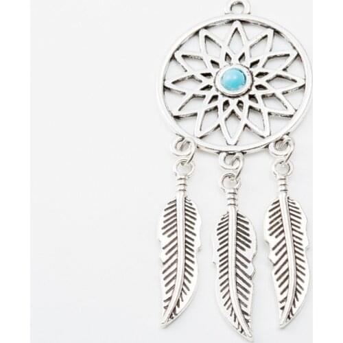 2PCS/Lot Tassels Charm Gold Color Alloy Dreamcatcher Charms For DIY Necklace Jewelry Making DIY Jewelry Findings