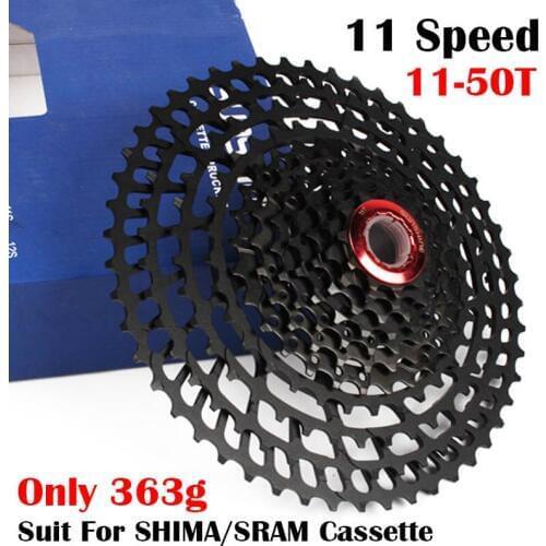 363g/PC 11-50T Cassette 11 Speed Moutain Bike MTB Cassette Suit for Shima/sram Cassette 22 33 Speed