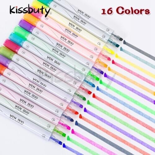 5/6 Pcs/Set Highlighter Light Color Double-headed Highlighter Pen Marker Color Marker Mildliner&Playcolor Highlighters Stationer
