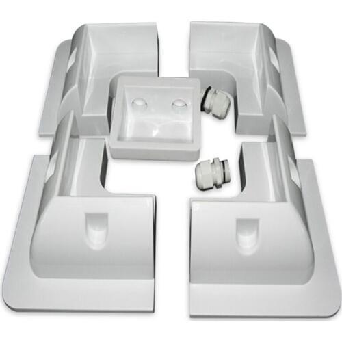 5Pcs/Set Frame Solar Module Corner Mounting ABS Bracket Kit Motorhome Caravan RV Boat Solar Panel Stand White