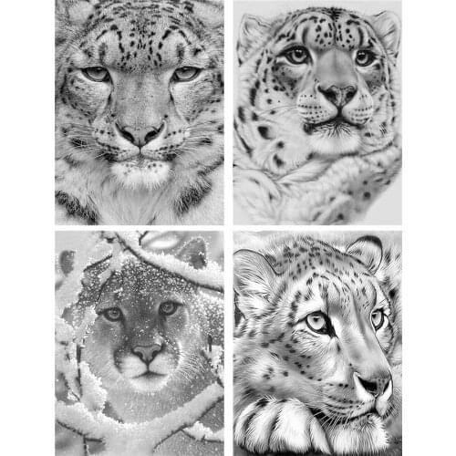5D Diamond Painting Leopard Full Square Wall Art New Diamond Embroidery Sale Animal Handmade Gift