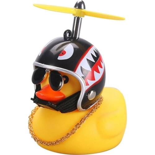 Car Goods Gift Helmet Small Yellow Duck Pendant Car Accessories Interior Ornament Car Decoration Broken Wind Duck
