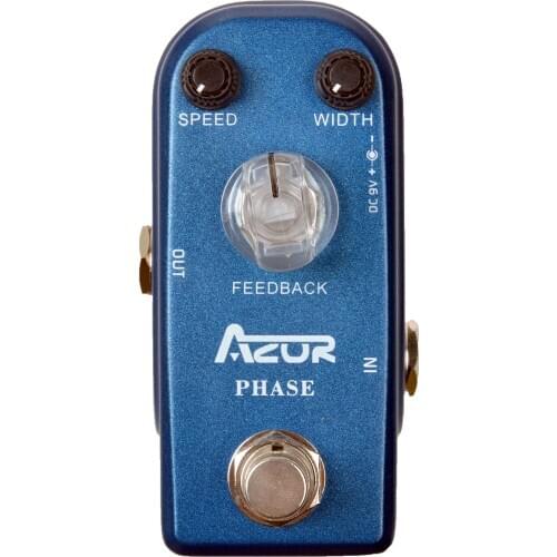AZOR AP-301 Vintage Phaser Guitar Effect Pedal, Mini Pedal Pure Analog Processor with True Bypass
