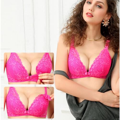 Maternity Nursing Bra For Pregnant Women Wire Free Lace Breast Feeding Underwear Bralette