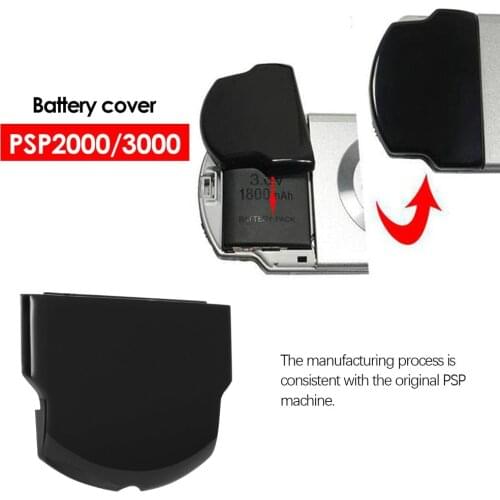 Housing Shell Extra High Enhanced Battery Cover Replacement for PSP 2000 PS P3000 Sony Plastic Black 60*75*5mm BSIDE