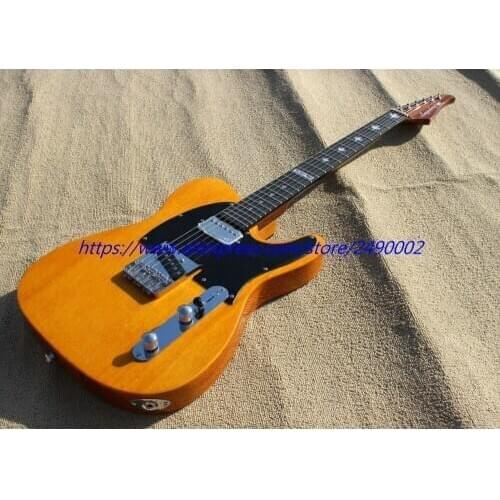 Best TL Electric guitar see thru yellow.ebony fingerboard. chrome parts locking tuners,high quality.Real photo shows