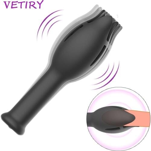 VETIRY 10 Mode Vibrator Male Masturbator Penis Delay Trainer Automatic Oral Climax Sex Glans Stimulate Massager Sex Toys for Men