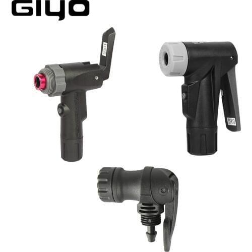 Smart Head Bicycle Pump Nozzle DVN T Model Pump Adaptor with Pipe MTB Inflator Presta Schrader Valve Road Bike Cycling Pump Head