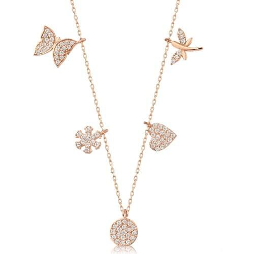 925 Sterling Silver for women Fortune Necklace Pendant Lovely Elegant Quality Useful Wink Attractive 2021 Trend Style Fashion New Jewelry model