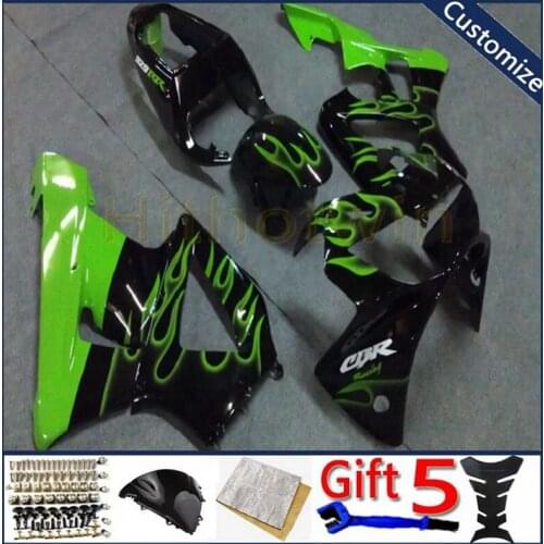 Motorcycle plastic cover For CBR929RR 2000 2001 CBR 929 RR 00 01 bodywork kit motorcycle fairing Injection mold green flames