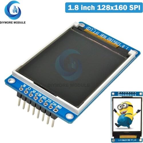 1.8" 1.8 inch 128x160 SPI Full Color TFT LCD Display 128*160 Module ST7735S 3.3V Replace OLED Power Supply for Arduino DIY KIT