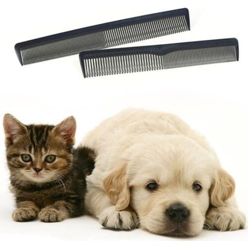 Pet Hair Comb Black Genus Teeth Double Head Comb Easy Deshedding Brush Prevent Knots Pet Grooming Supplies