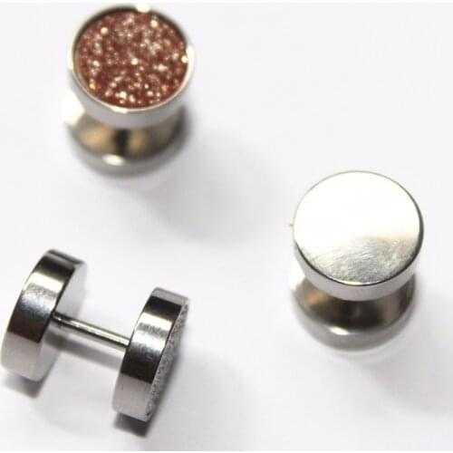 10 mm Stud Earrings Shiny Stud Earrings Men Women Stainless Steel Earrings Fashion Jewelry Ear drop Personality Party Gifts